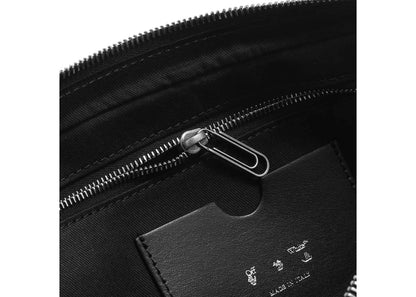 off-white logo nylon pouch bag black