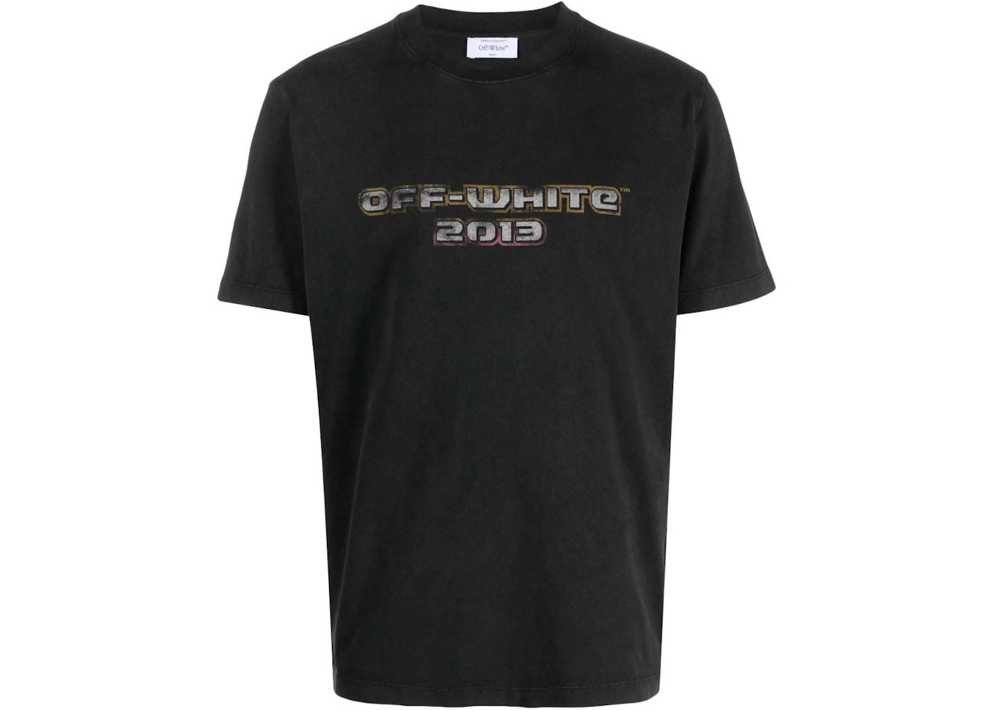 off-white logo-print cotton t-shirt black