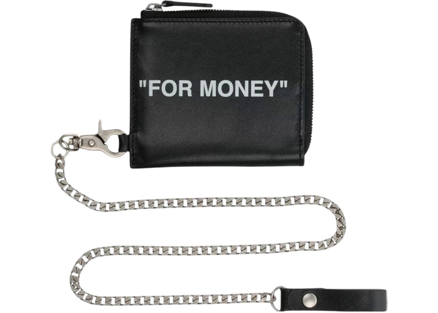 Off-White Quote Chain Wallet Black