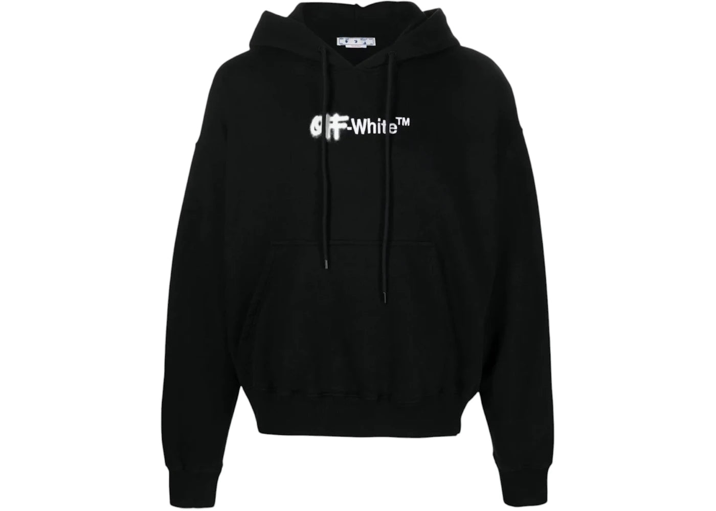 off-white spray helvetica skate fit hoodie black