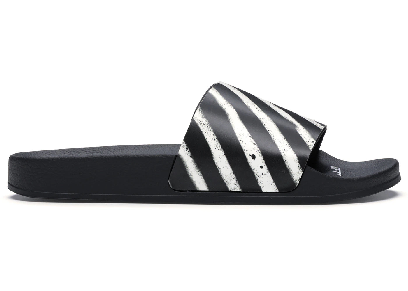 Off-White Spray Stripes Slider Black White Fw19