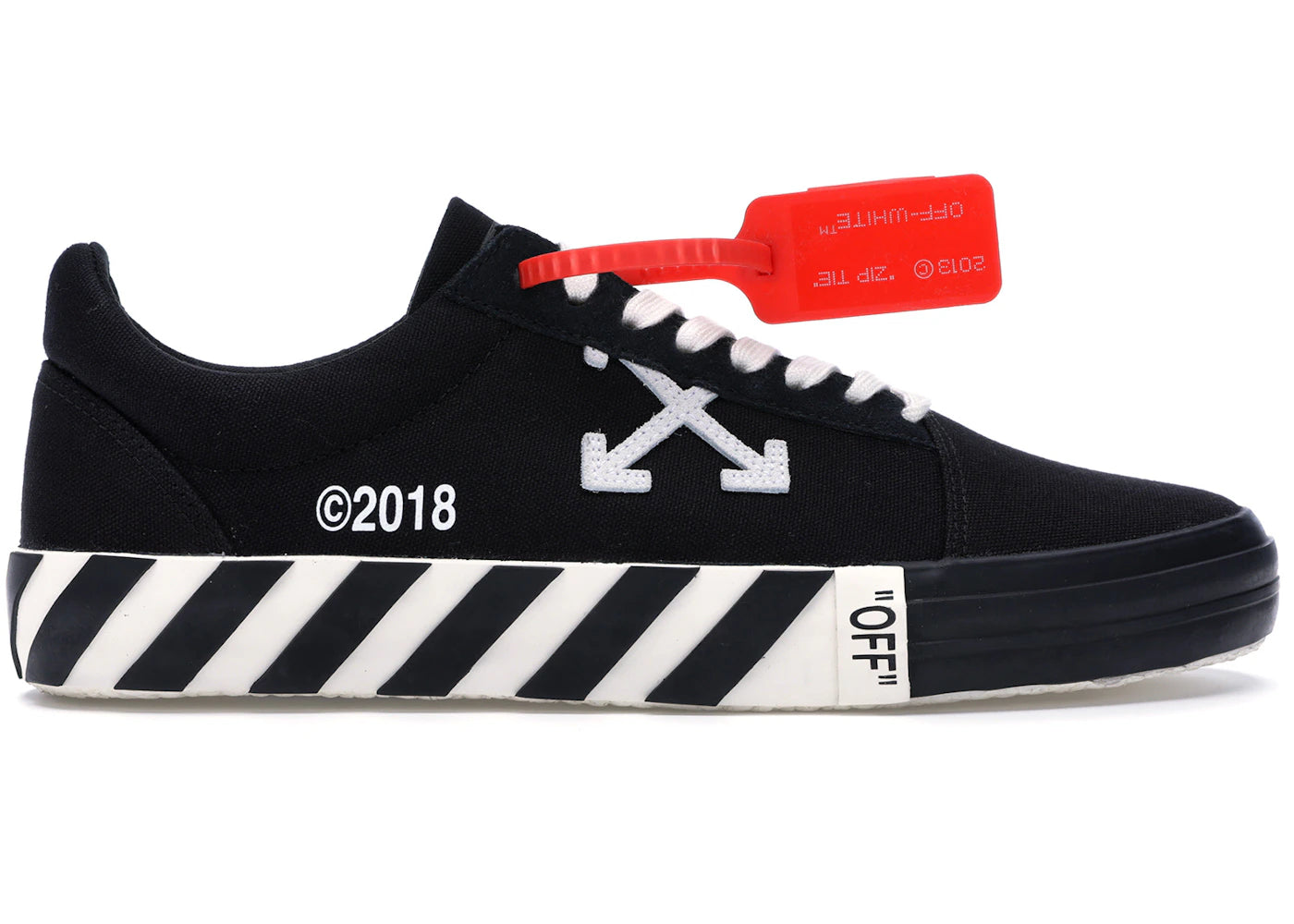 Off-White Vulc Low Black (Updated Stripes)