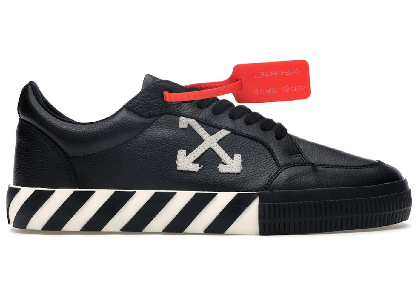 Off-White Vulc Low Black Leather Fw19