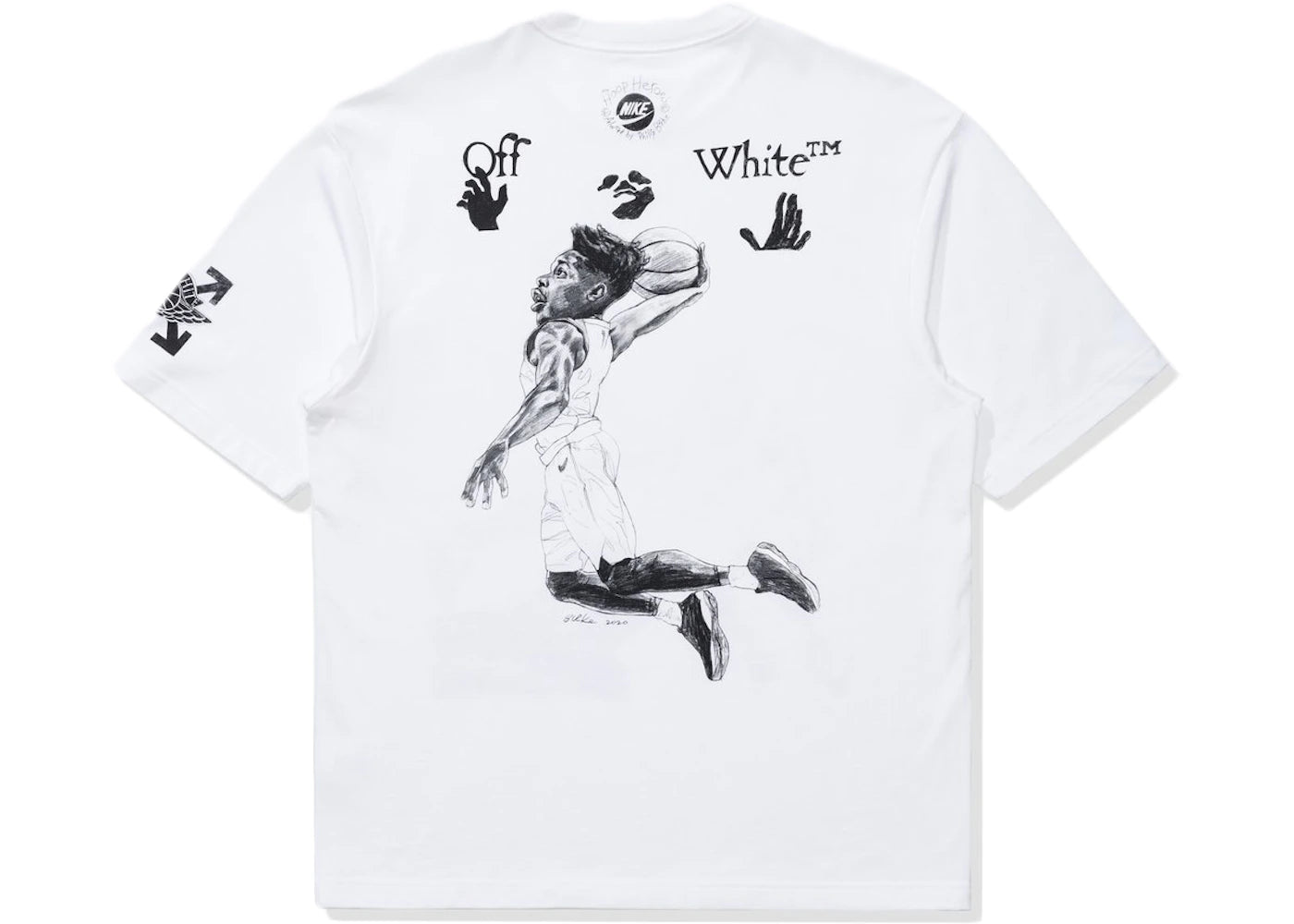 off-white x jordan mj t-shirt (asia sizing) white