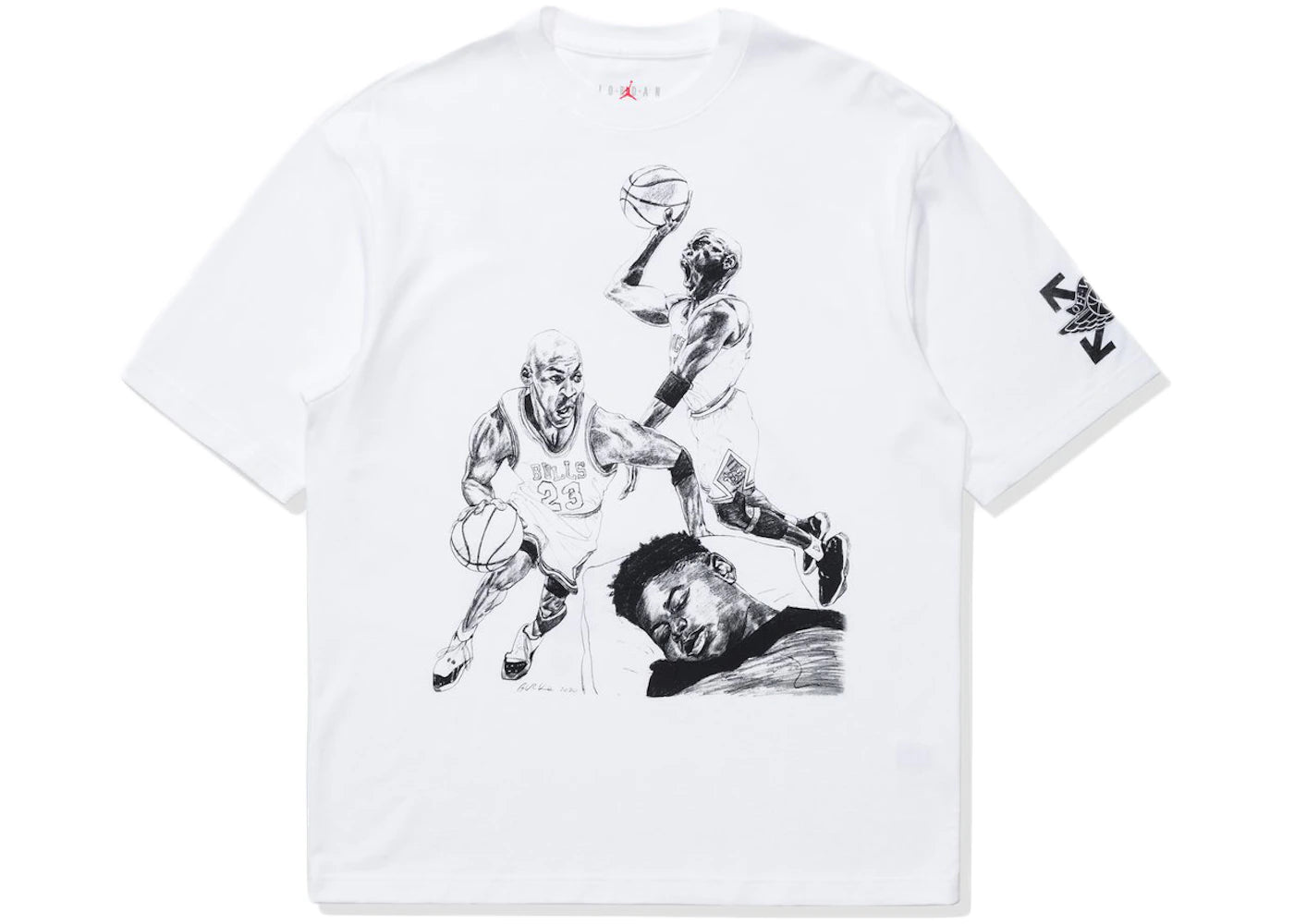 off-white x jordan mj t-shirt (asia sizing) white