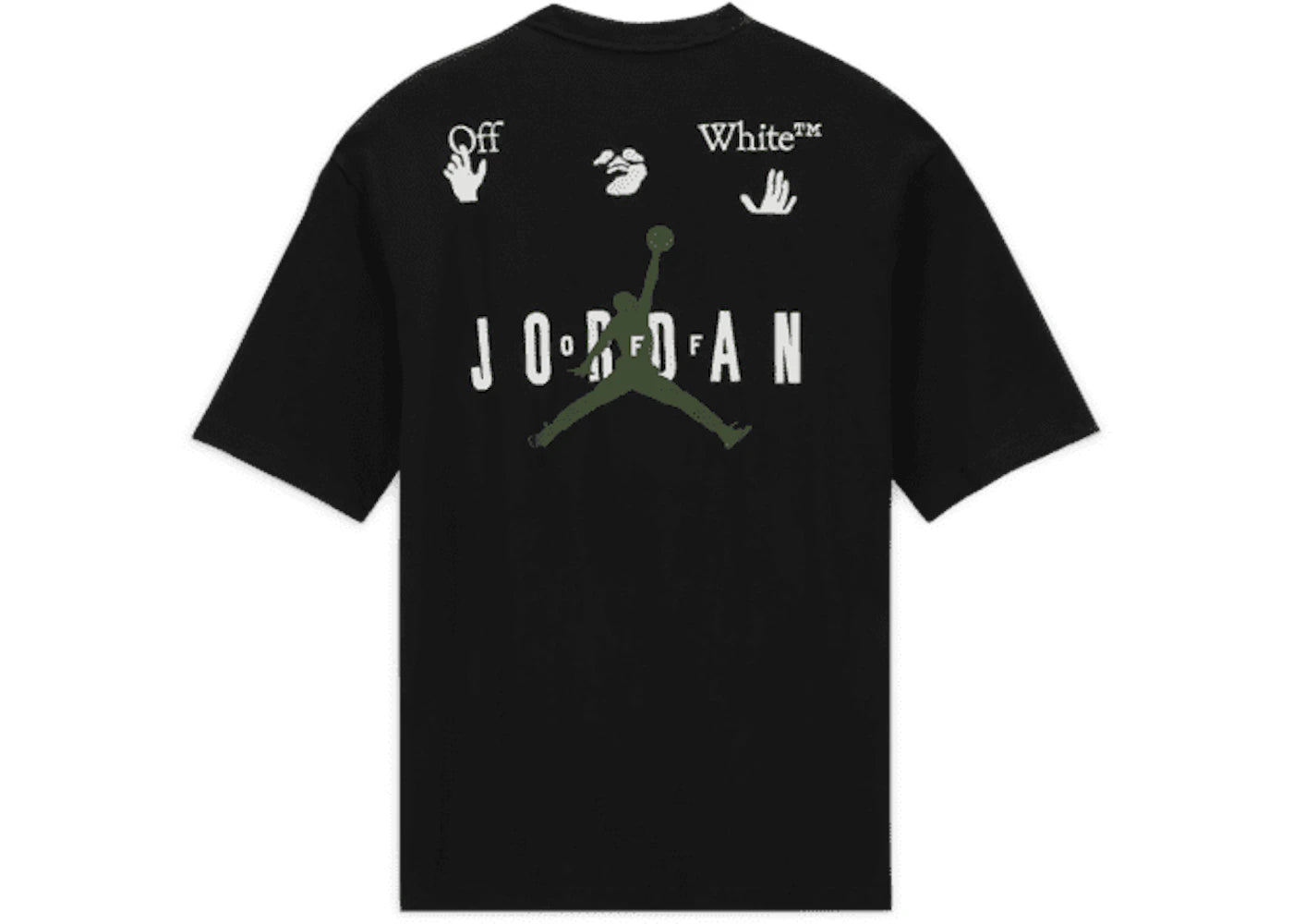 off-white x jordan t-shirt (asia sizing) black
