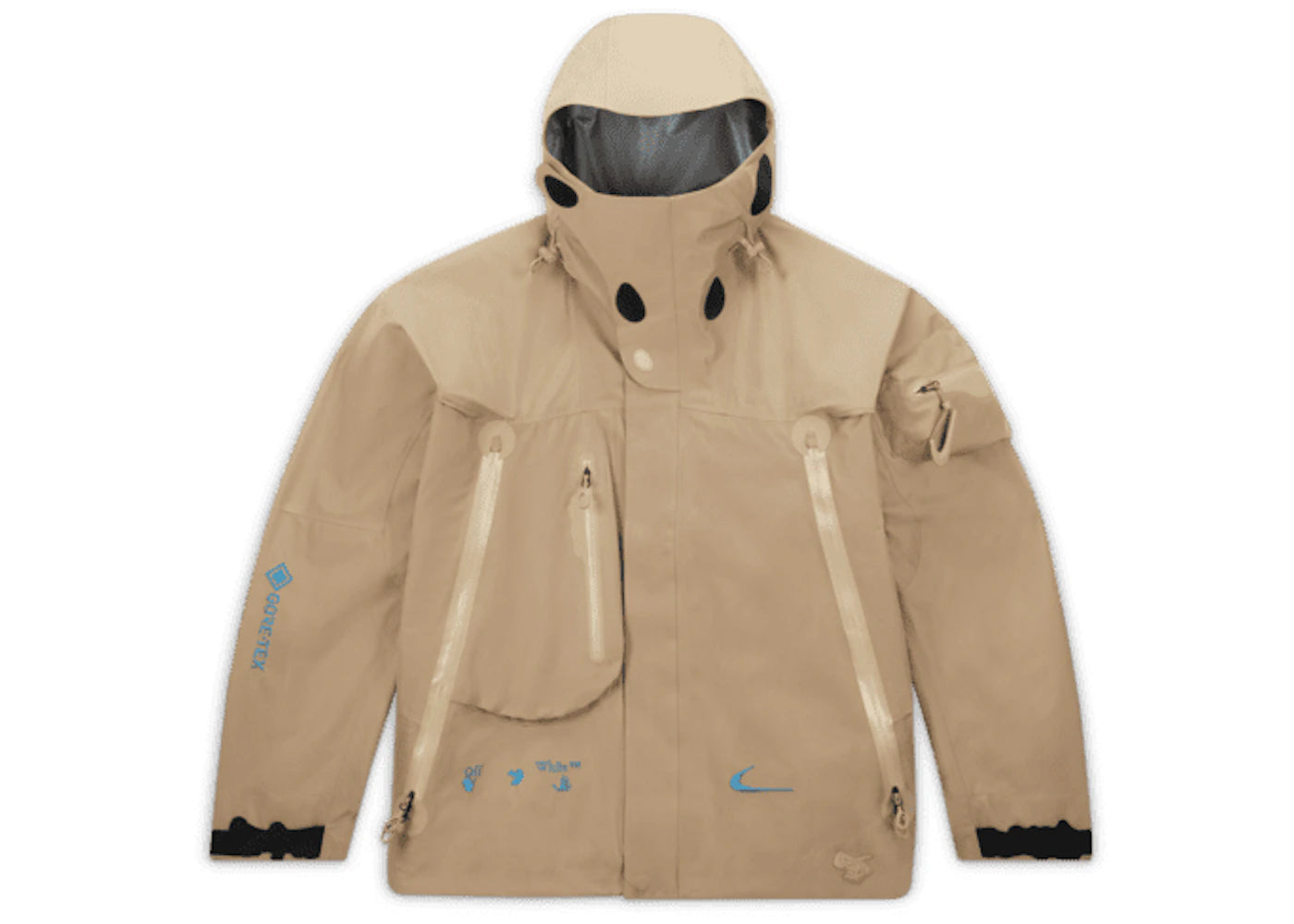 off-white x nike 007 gore-tex jacket beige