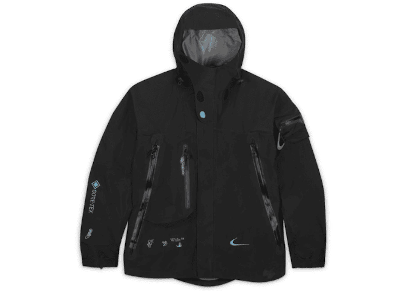 off-white x nike 007 gore-tex jacket black