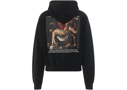 off-white caravaggio deposition print oversized hoodie black/multi