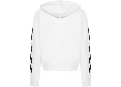 off-white diagonal helvetica oversized hoodie white/black