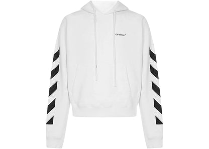 off-white diagonal helvetica oversized hoodie white/black