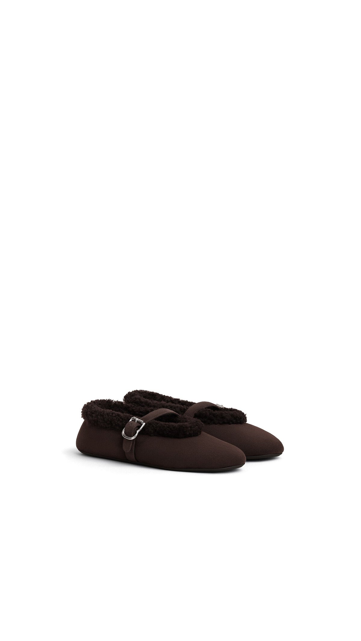 Alaïa Ballet Flats In Merino Shearling