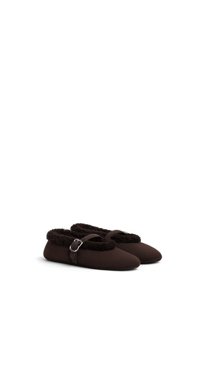 Alaïa Ballet Flats In Merino Shearling
