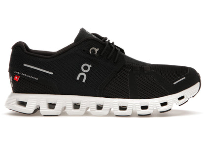 On Running Cloud 5 Black White Women's, front