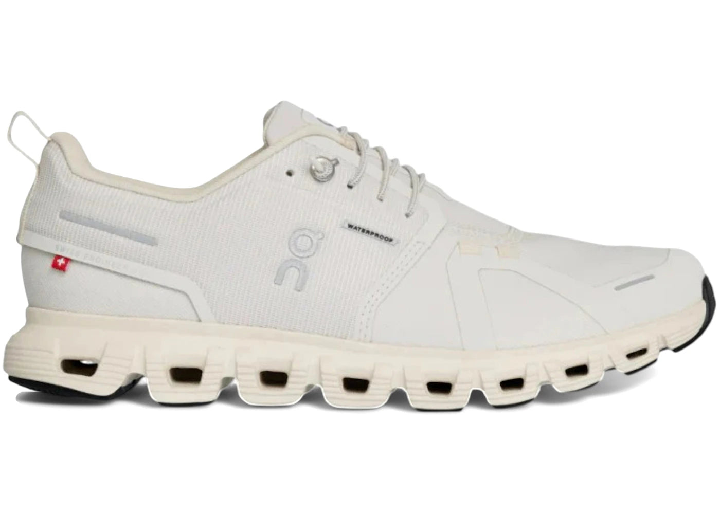 on running cloud 6 waterproof pearl cream (women's)