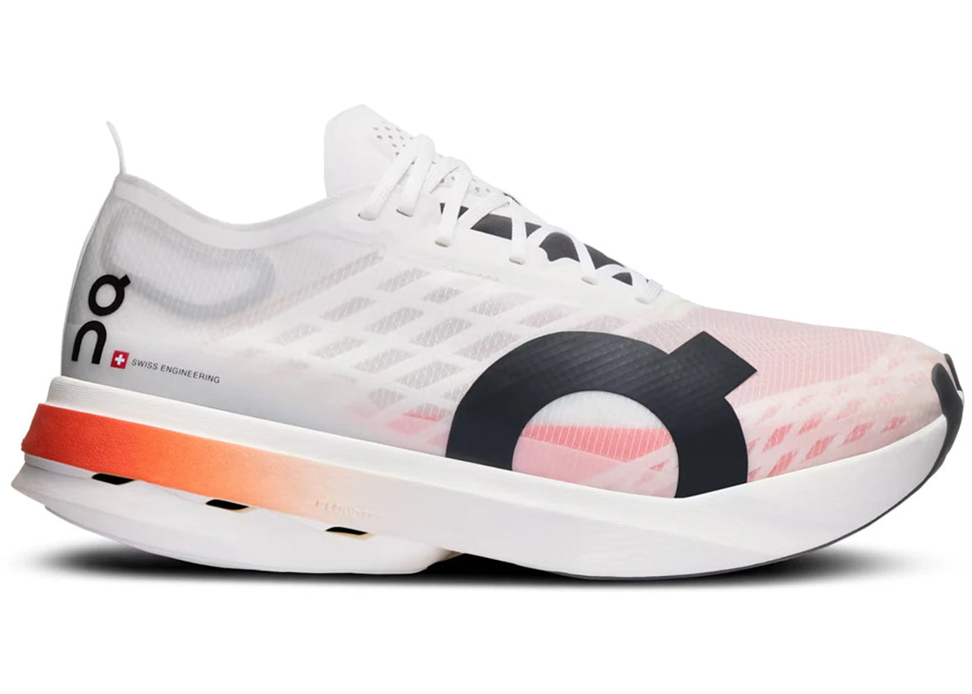 On Running Cloudboom Strike White Black Orange