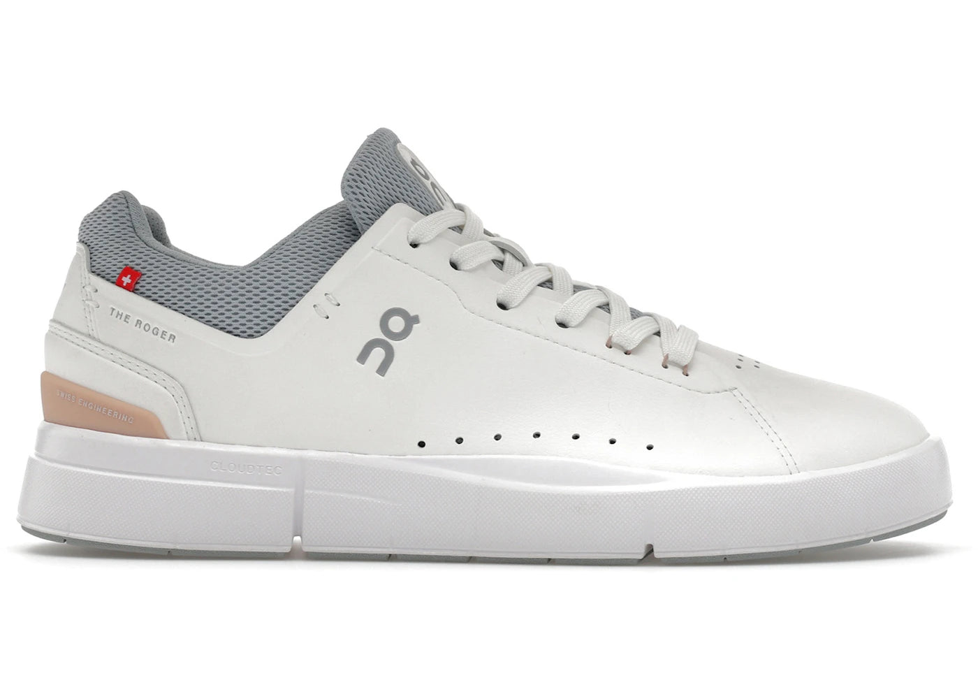 On The Roger Advantage White Rosehip Womens