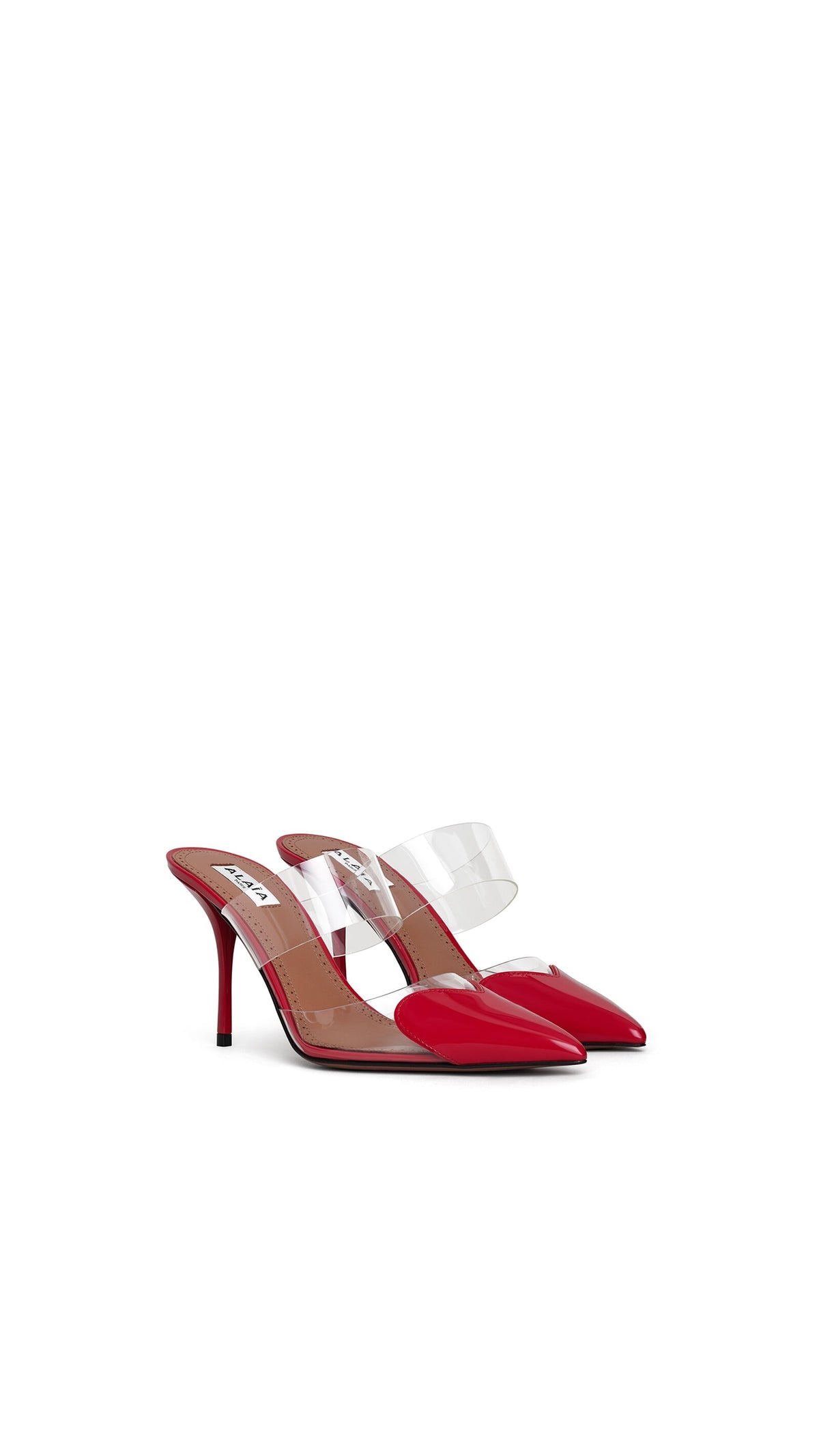 Alaïa Le Cœur Mules In Patent Leather