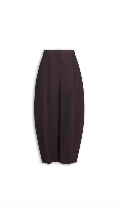 Alaïa Paper-Touch Poplin Round Pants