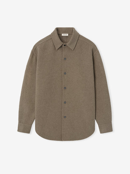 Essentials Wool Cashmere Overshirt Walnut