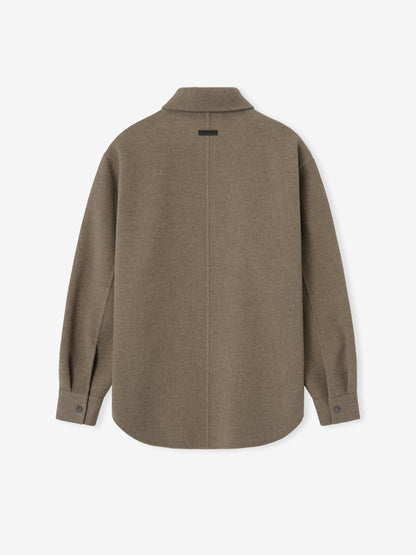 Essentials Wool Cashmere Overshirt Walnut