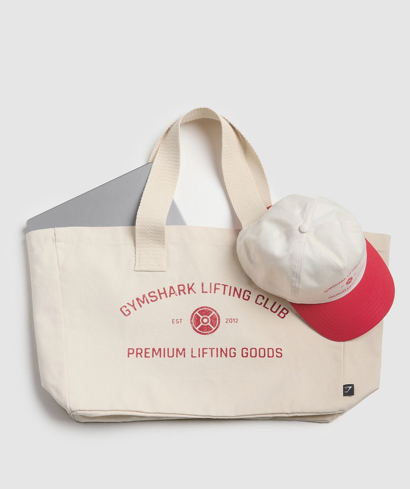 Women's Gymshark Weight Plate Oversized Tote Oat White