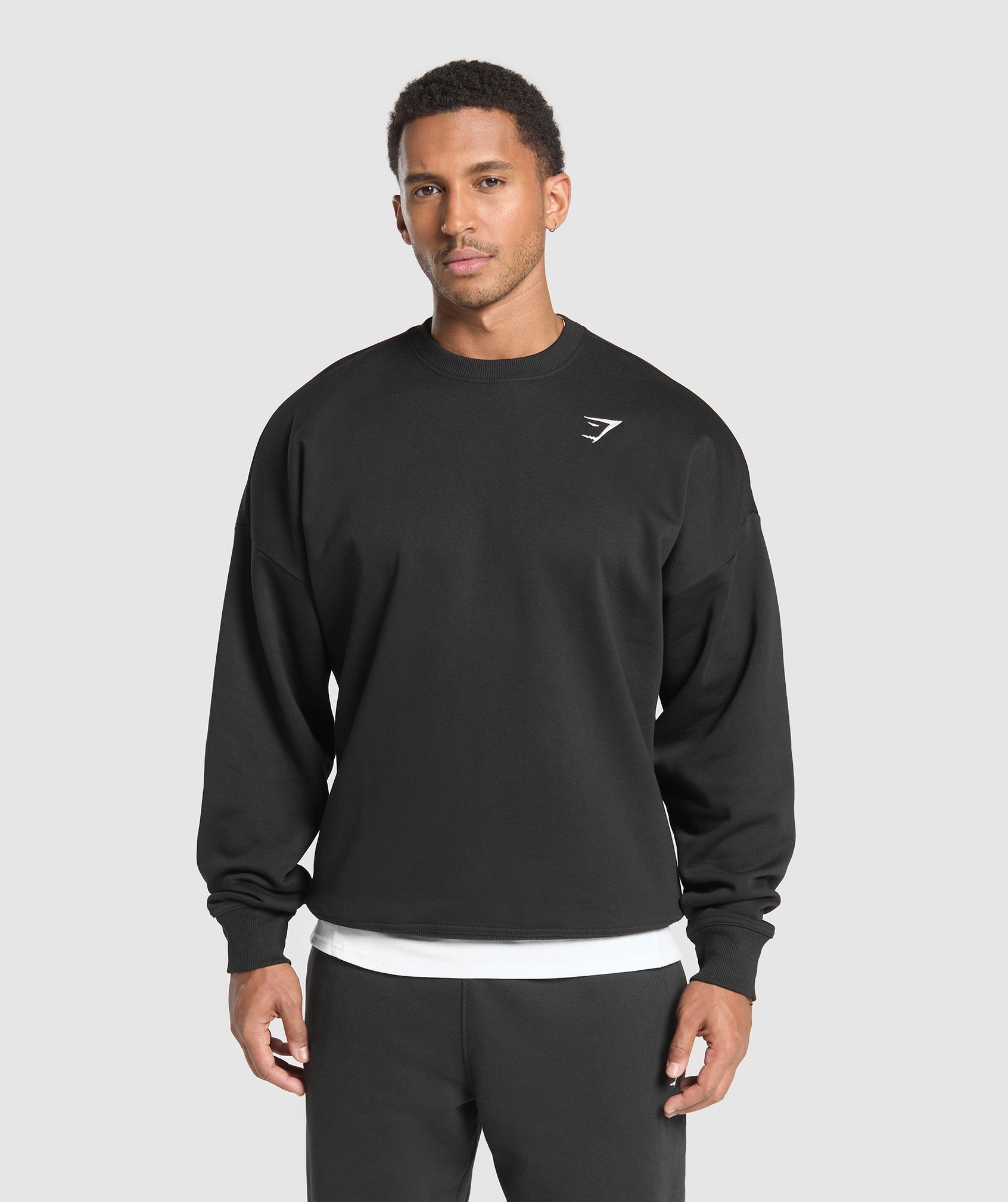 Gymshark Oversized Crest Crew Black