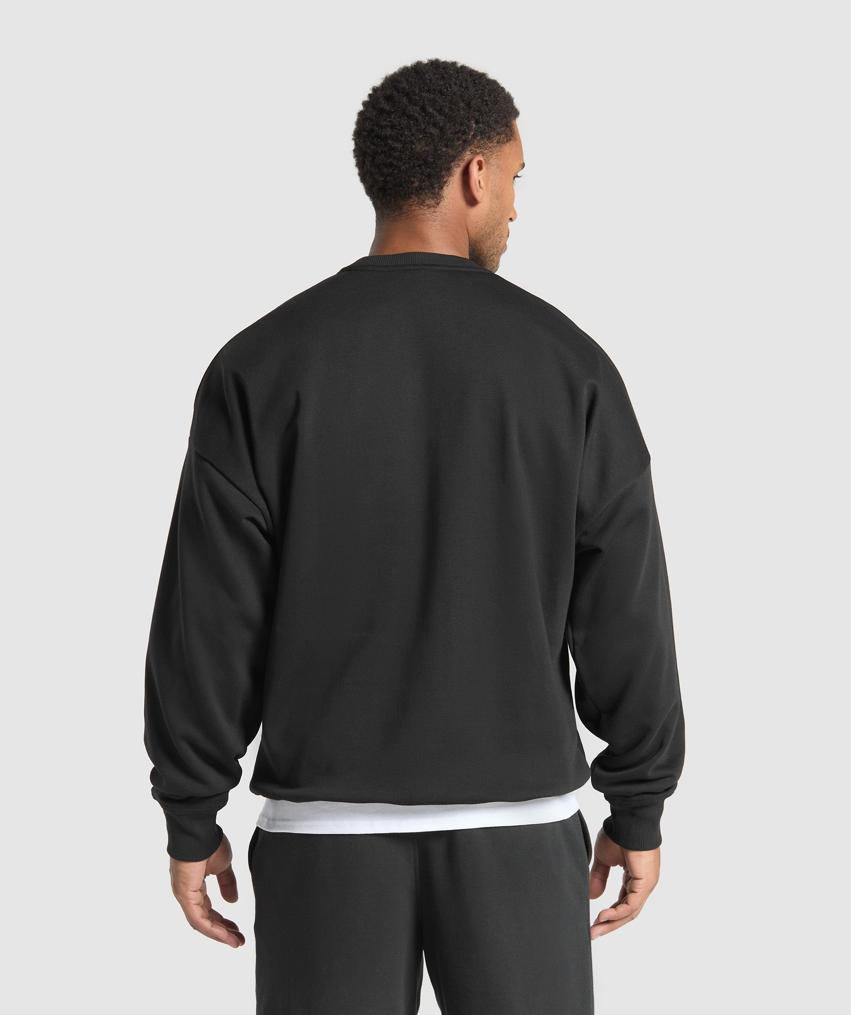 Gymshark Oversized Crest Crew Black