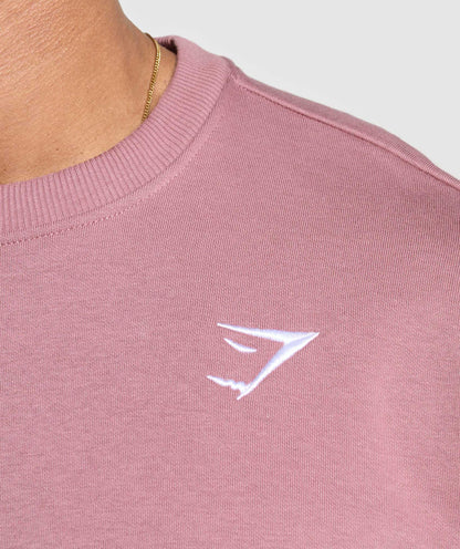 Gymshark Oversized Crest Crew Calm Pink