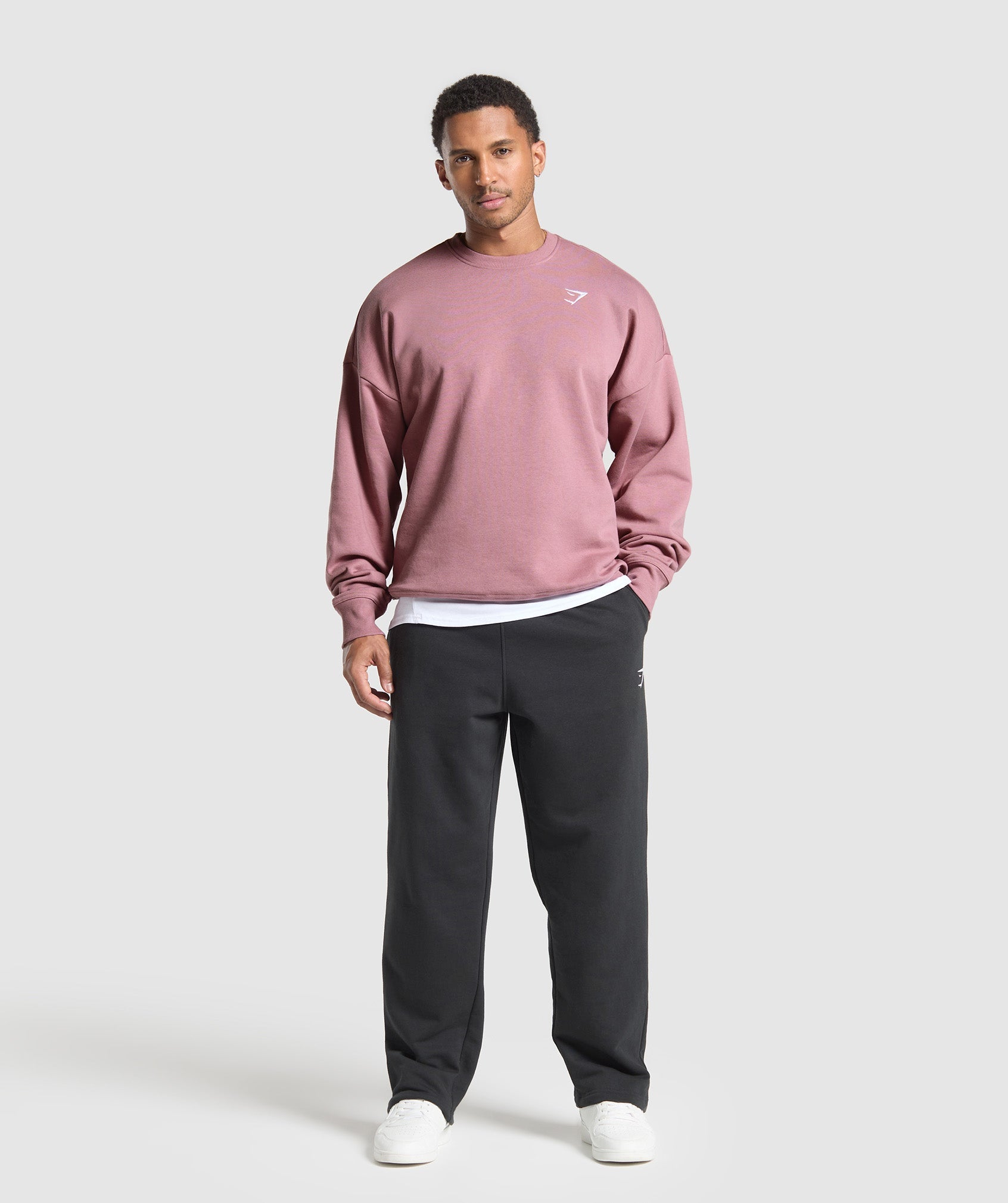Gymshark Oversized Crest Crew Calm Pink
