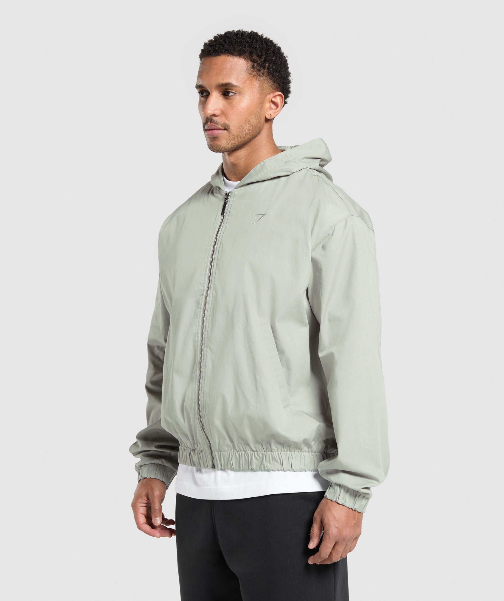 Gymshark Oversized Hooded Jacket Stone Grey