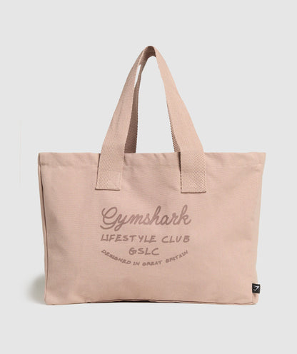 Gymshark Script Oversized Tote Muted Pink