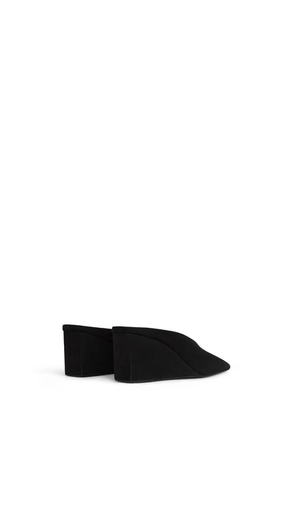 Alaïa Cube Wedge Mules In Suede