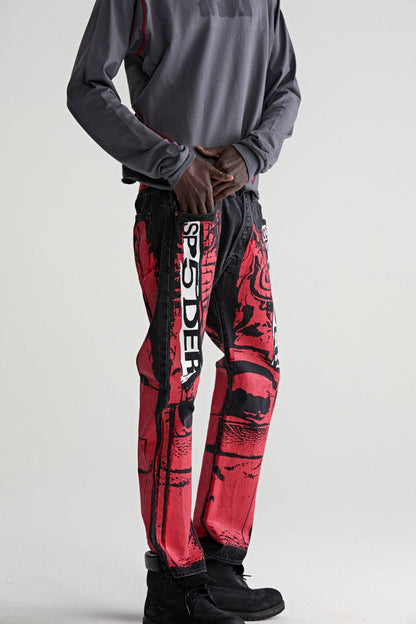 Sp5der Painted MOTO Denim