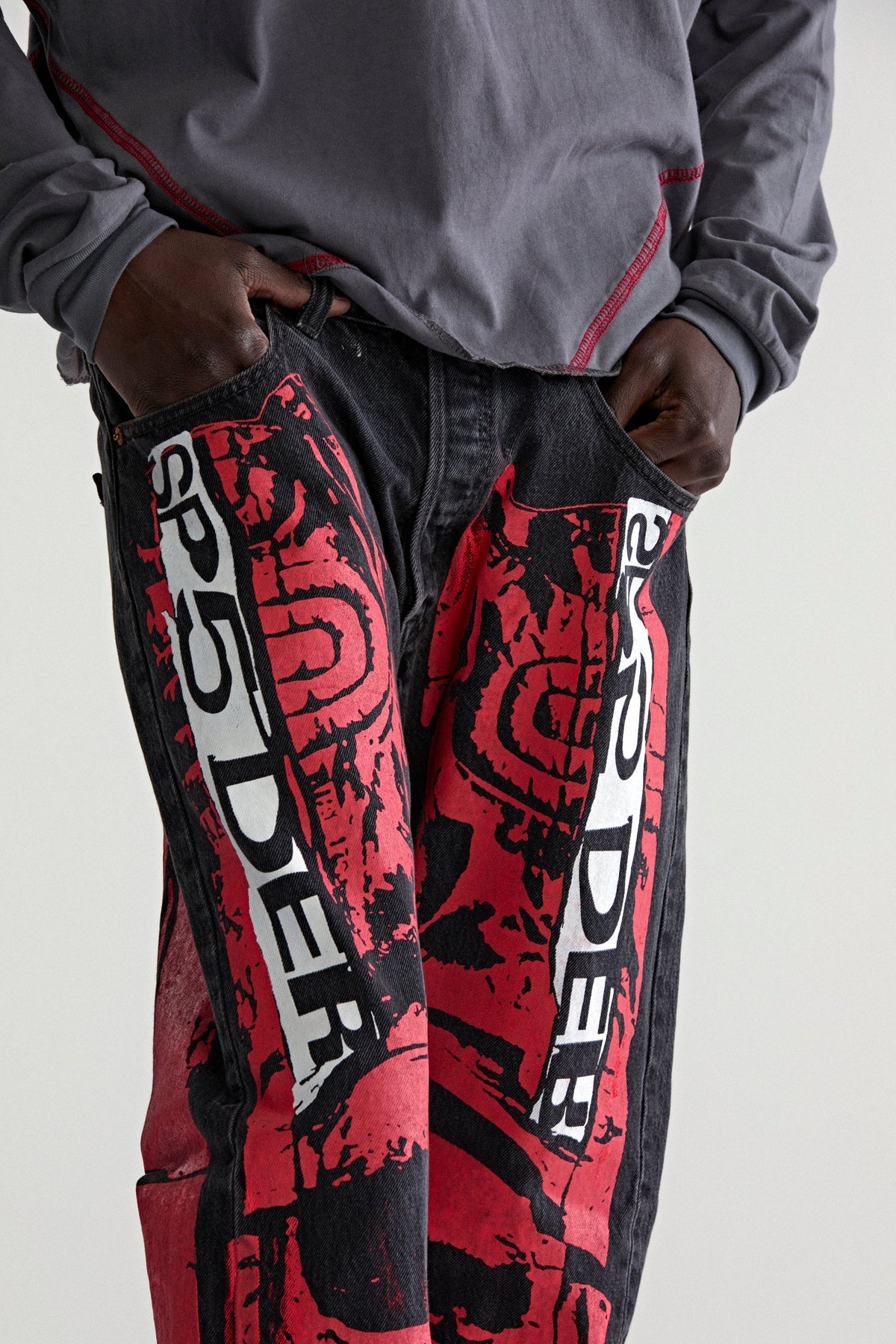 Sp5der Painted MOTO Denim