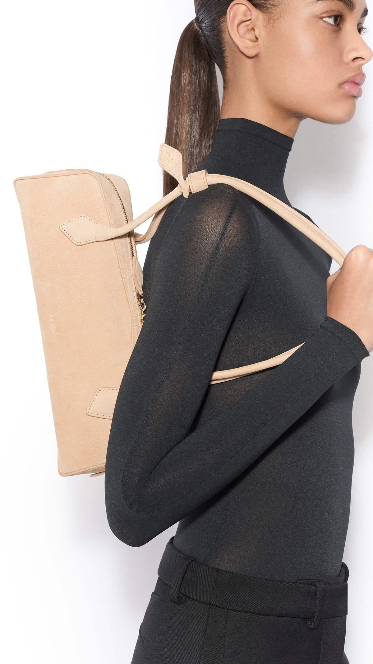 Alaïa Le Teckel Medium Bag In Nubuck