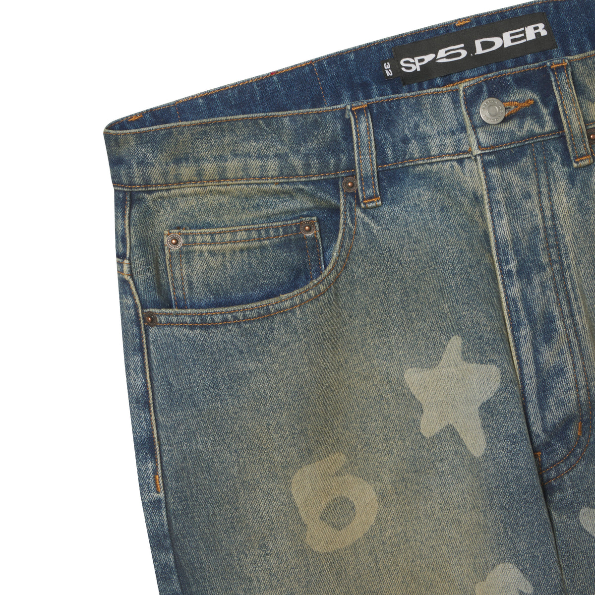 Sp5der Faded Beluga Denim