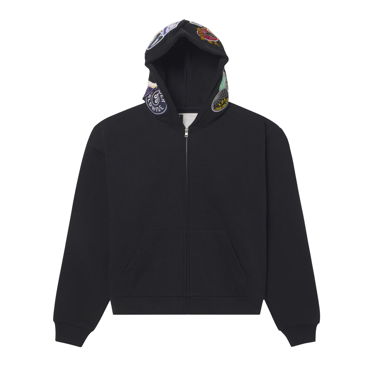Sp5der Patchwork ZIP Hoodie