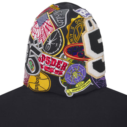 Sp5der Patchwork ZIP Hoodie