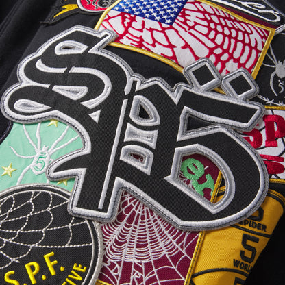 Sp5der Patchwork ZIP Hoodie