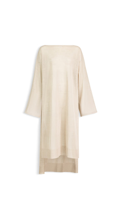 Alaïa Silk Linen Kaftan Dress