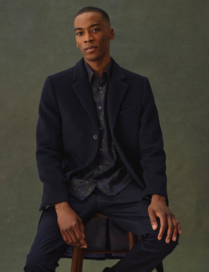 Ted Baker Alerton Slim Fit Wool Rich City Overcoat