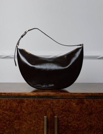 Ted Baker Taliee Suede Leather Half Moon Shoulder Bag Women's