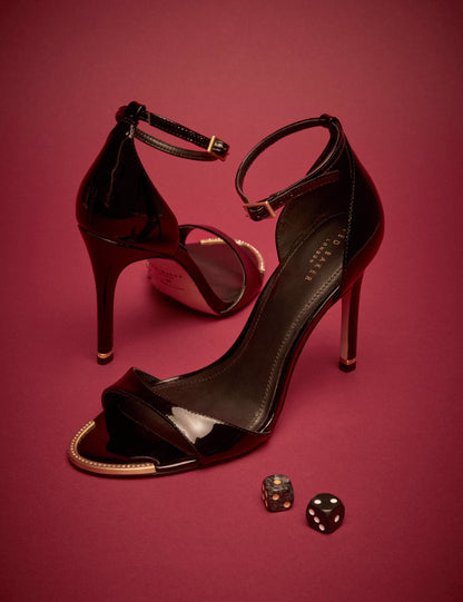 Ted Baker Helliy Patent Leather Stiletto Heel Sandals Women's