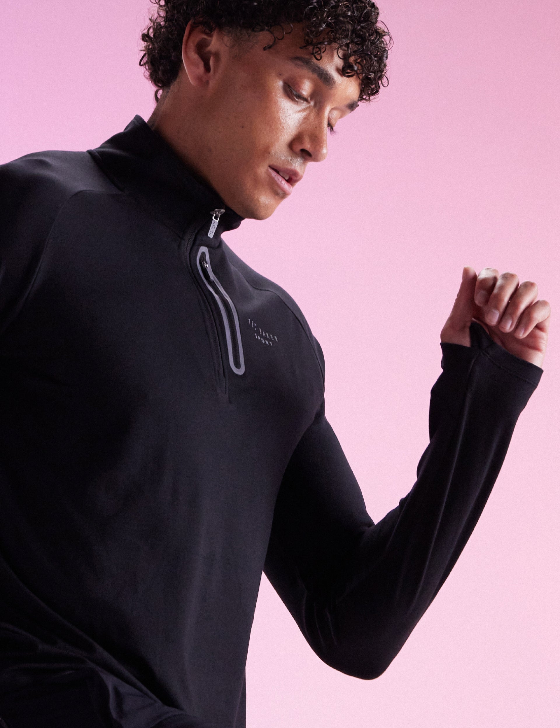 Ted Baker Gary Quick Dry 14 Zip Training Top
