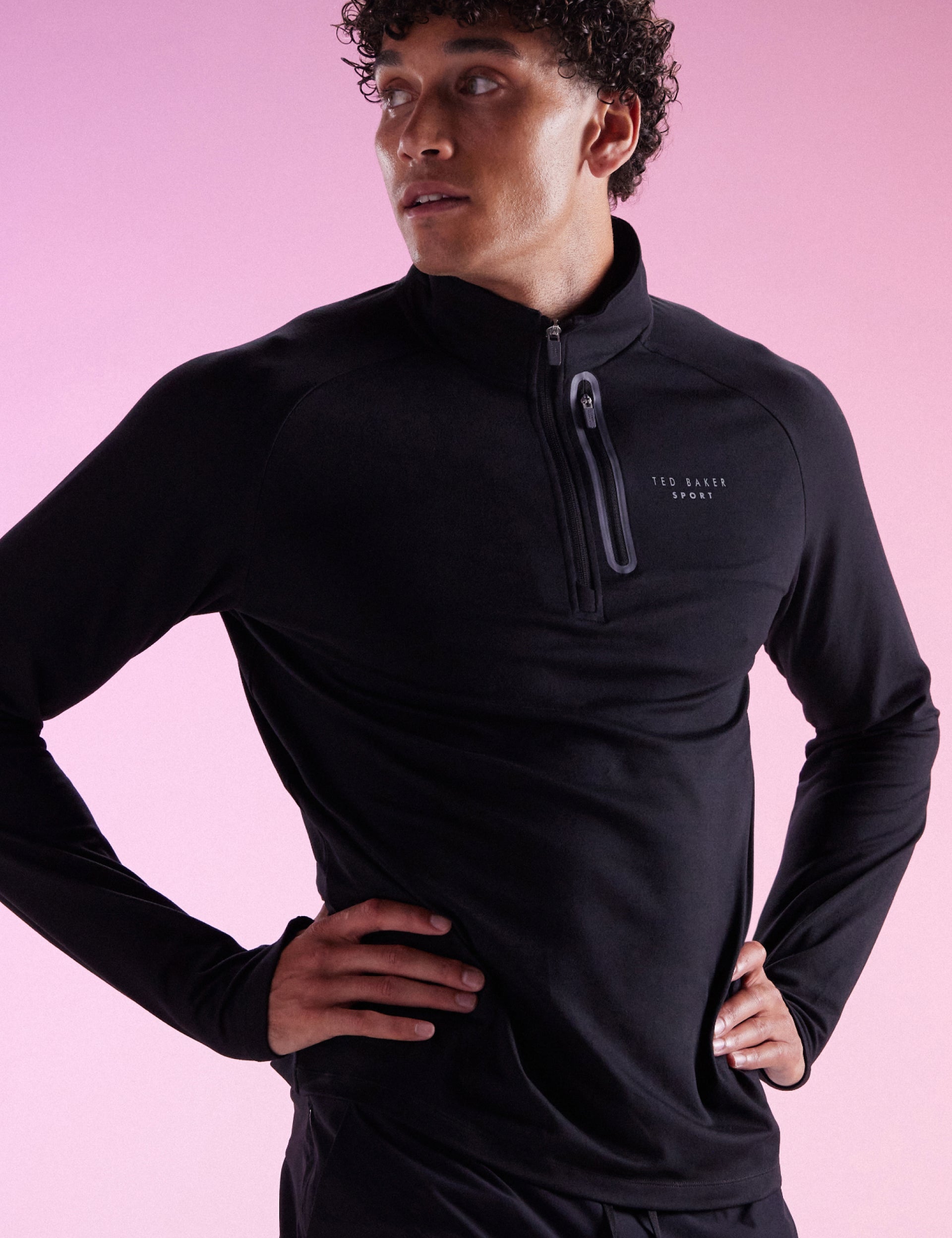 Ted Baker Gary Quick Dry 14 Zip Training Top