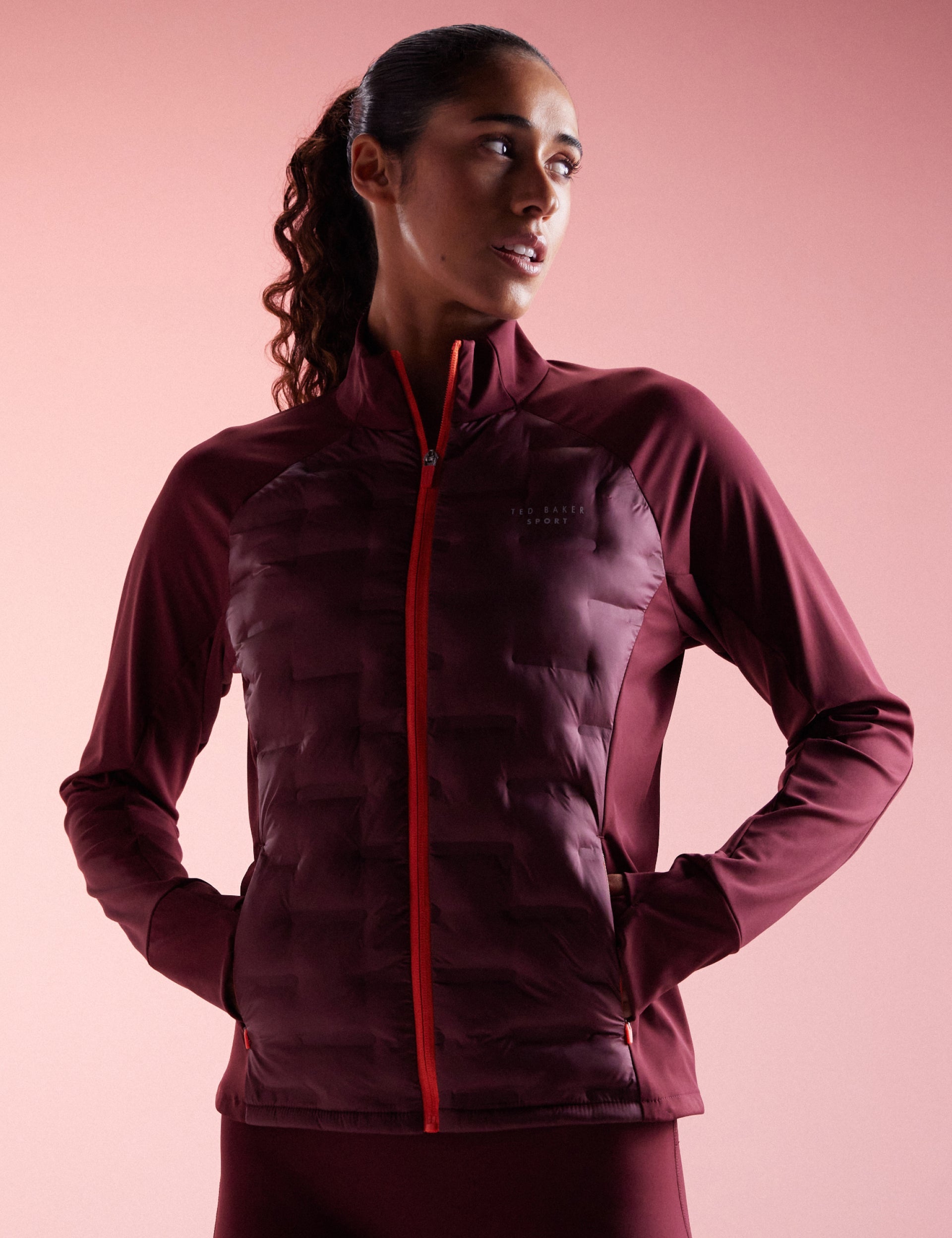 Ted Baker Emma Insulated Hybrid Zipup Running Jacket Women's