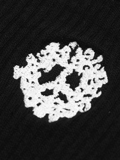 Denim Tears Cotton Peace Wreath 3-Pack Socks Black