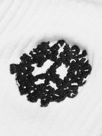 Denim Tears Cotton Peace Wreath 3-Pack Socks White