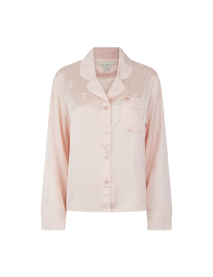 Ted Baker Peggy Jacquard Logo Satin Long Pyjama Set Women's